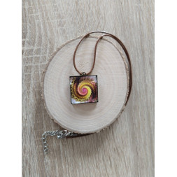 Collier Ma spirale couleur feu