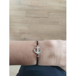 Bracelet noir Mon ancre